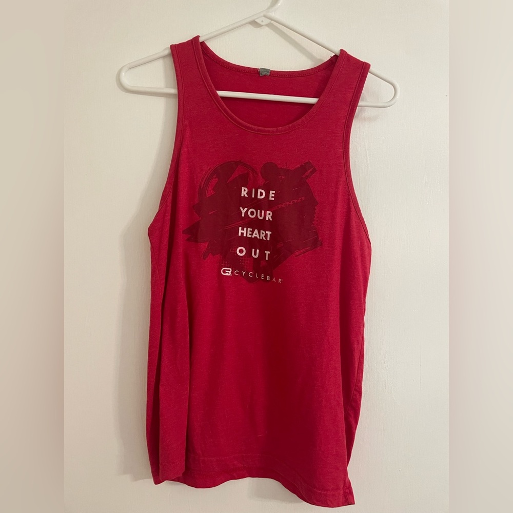 Cyclebar red tank top